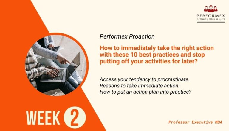 Week 2: Performex Proaction (Work Habits)