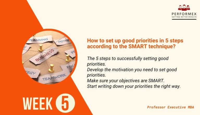 Week 5: Priority : How to set up good priorities?